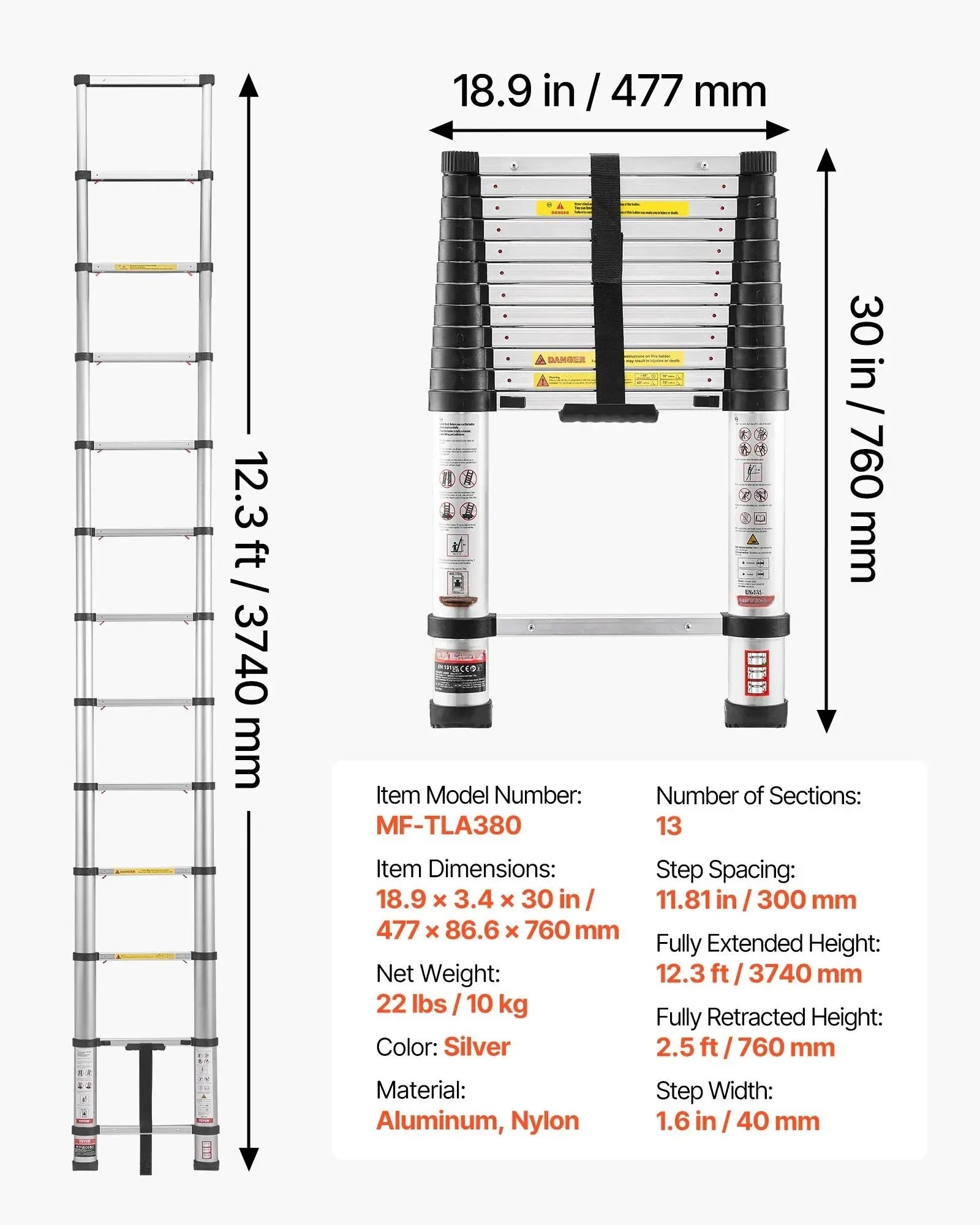 Telescoping Aluminum Ladder Compact Design. Reliable Strength. Everyday Convenience.