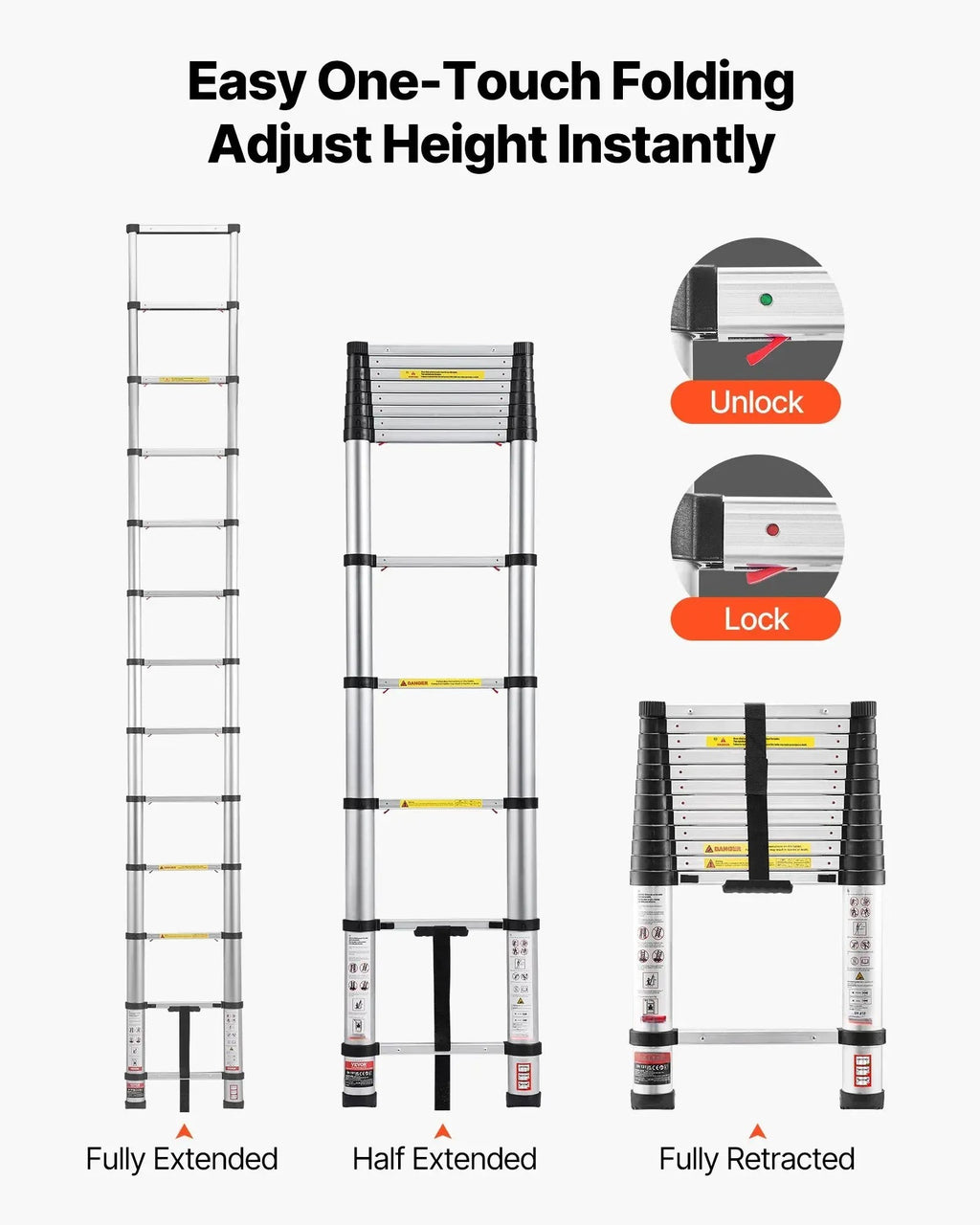 Telescoping Aluminum Ladder Compact Design. Reliable Strength. Everyday Convenience.