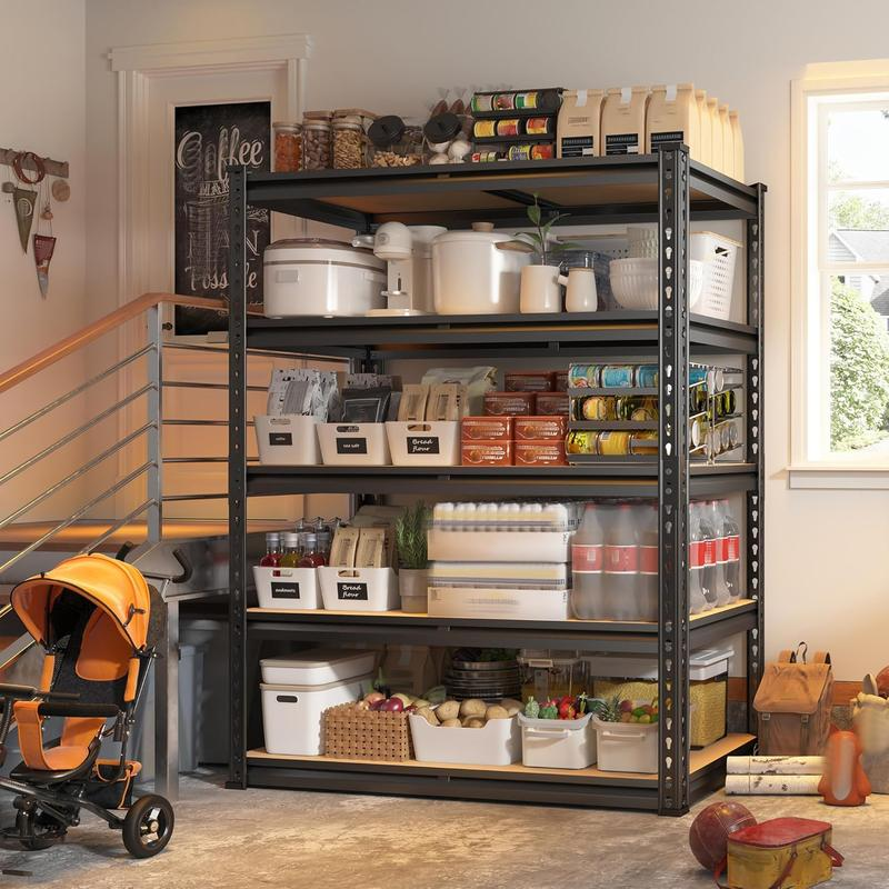 Heavy-Duty 5-Tier Garage Storage Shelving-Maximum Strength. Smarter Organization. Built for Real Storage Needs.
