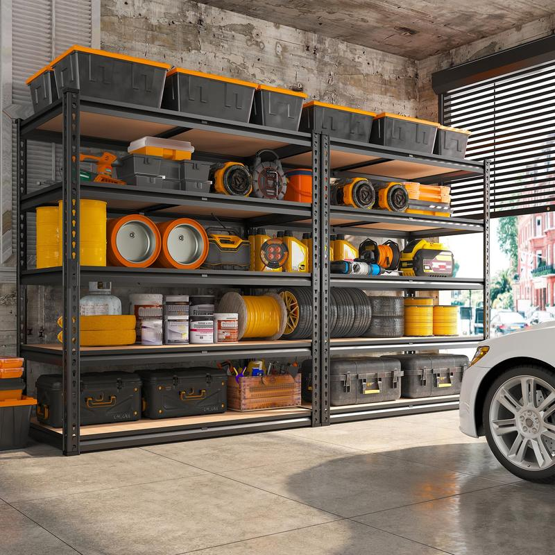 Heavy-Duty 5-Tier Garage Storage Shelving-Maximum Strength. Smarter Organization. Built for Real Storage Needs.