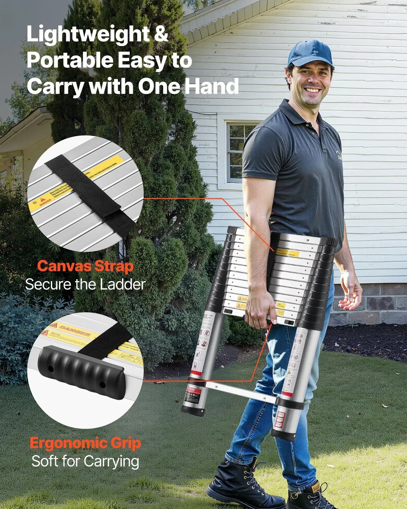 Telescoping Aluminum Ladder Compact Design. Reliable Strength. Everyday Convenience.